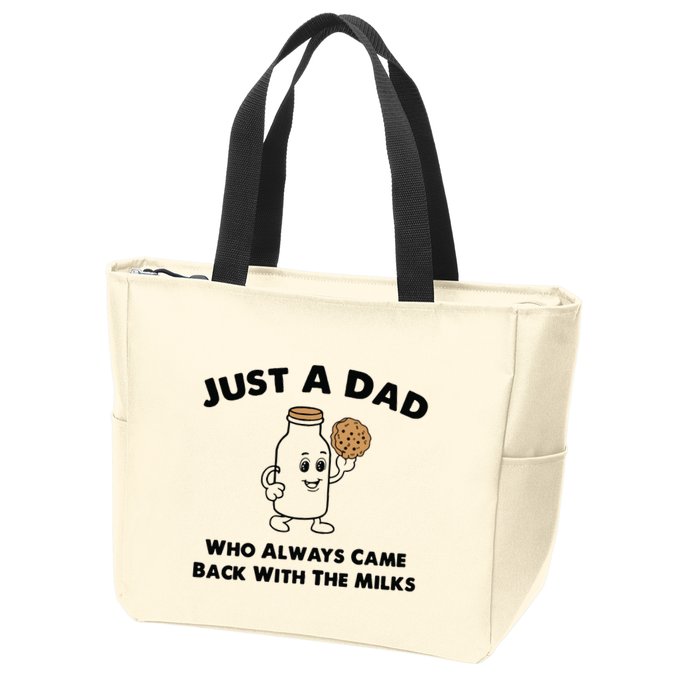 Just A Dad Who Always Came Back With The Milk Zip Tote Bag
