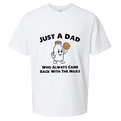 Just A Dad Who Always Came Back With The Milk Sueded Cloud Jersey T-Shirt