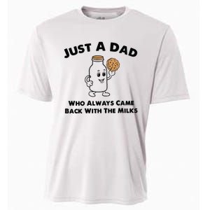 Just A Dad Who Always Came Back With The Milk Cooling Performance Crew T-Shirt