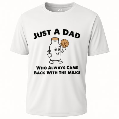 Just A Dad Who Always Came Back With The Milk Performance Shirt