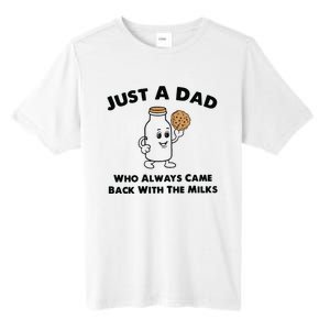 Just A Dad Who Always Came Back With The Milk Tall Fusion ChromaSoft Performance T-Shirt