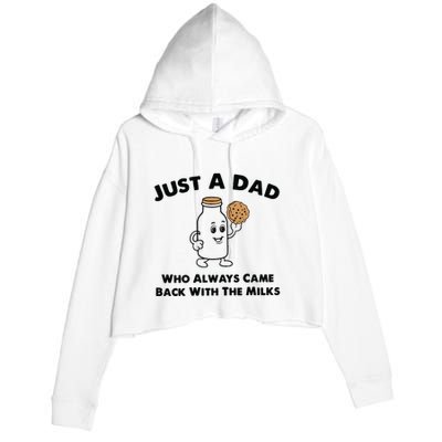 Just A Dad Who Always Came Back With The Milk Crop Fleece Hoodie