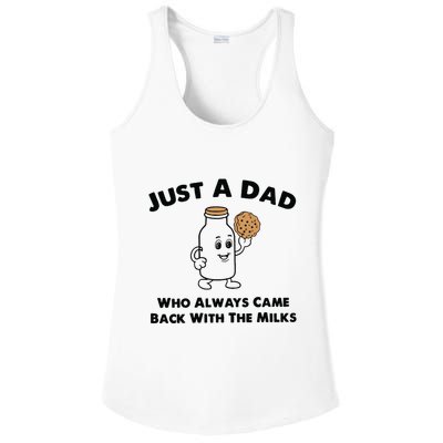 Just A Dad Who Always Came Back With The Milk Ladies PosiCharge Competitor Racerback Tank