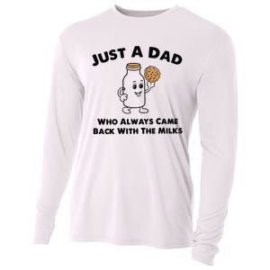 Just A Dad Who Always Came Back With The Milk Cooling Performance Long Sleeve Crew