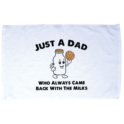 Just A Dad Who Always Came Back With The Milk Microfiber Hand Towel