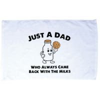 Just A Dad Who Always Came Back With The Milk Microfiber Hand Towel