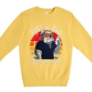 Just A Dad Who Always Came Back With The Milk FatherS Day Premium Crewneck Sweatshirt