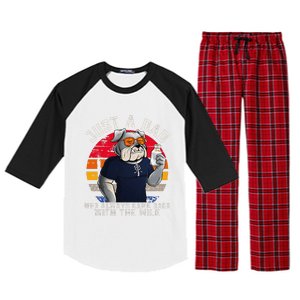 Just A Dad Who Always Came Back With The Milk FatherS Day Raglan Sleeve Pajama Set