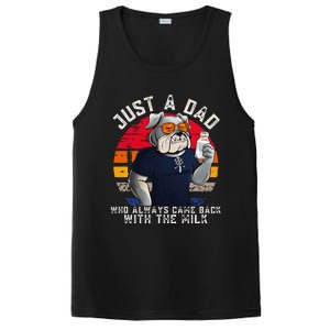 Just A Dad Who Always Came Back With The Milk FatherS Day PosiCharge Competitor Tank