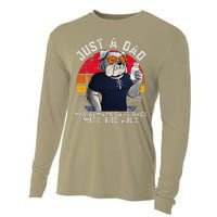 Just A Dad Who Always Came Back With The Milk FatherS Day Cooling Performance Long Sleeve Crew