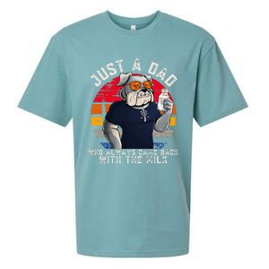 Just A Dad Who Always Came Back With The Milk FatherS Day Sueded Cloud Jersey T-Shirt