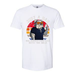 Just A Dad Who Always Came Back With The Milk FatherS Day Softstyle CVC T-Shirt