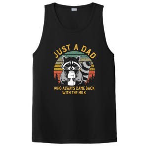 Just A Dad Who Always Came Back With The Milk Racoon Fathers PosiCharge Competitor Tank