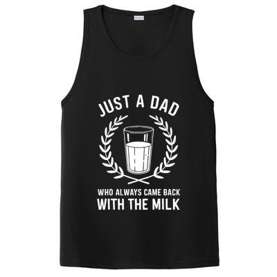 Just A Dad Who Always Came Back With The Milk Fathers Day PosiCharge Competitor Tank