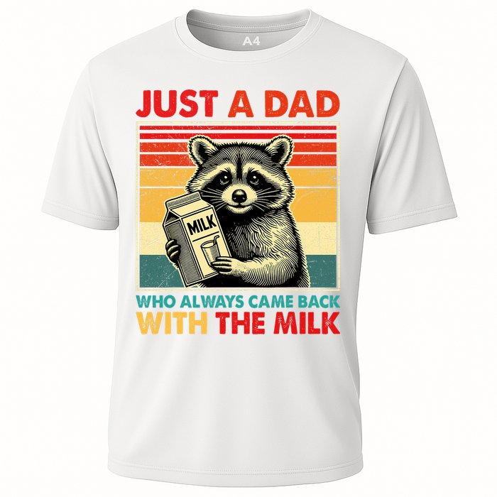 Just A Dad Who Always Came Back With The Milk Fathers Day  Cooling Performance Crew T-Shirt