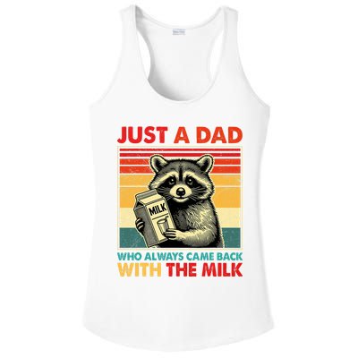 Just A Dad Who Always Came Back With The Milk Fathers Day  Ladies PosiCharge Competitor Racerback Tank