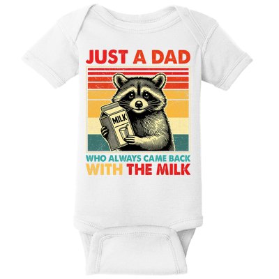 Just A Dad Who Always Came Back With The Milk Fathers Day  Baby Bodysuit