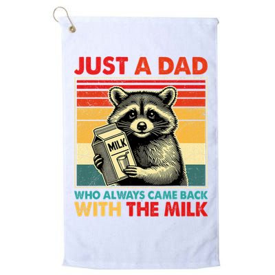 Just A Dad Who Always Came Back With The Milk Fathers Day  Golf Towel