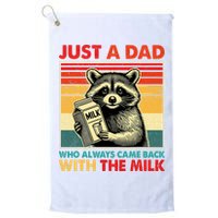 Just A Dad Who Always Came Back With The Milk Fathers Day  Golf Towel
