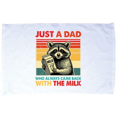 Just A Dad Who Always Came Back With The Milk Fathers Day  Microfiber Hand Towel