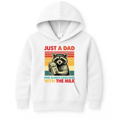 Just A Dad Who Always Came Back With The Milk Fathers Day  Kids Hoodie