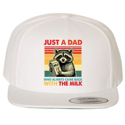 Just A Dad Who Always Came Back With The Milk Fathers Day  Wool Snapback Cap