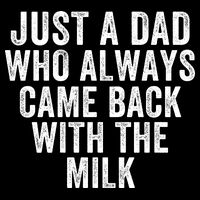 Just A Dad Who Always Came Back With The Milk Father’S Day Happy Proud Father 16 in Basic Backpack