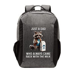 Just A Dad Who Always Came Back With The Milk Racoon Fathers Vector Backpack