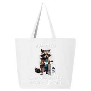 Just A Dad Who Always Came Back With The Milk Racoon Fathers 25L Jumbo Tote