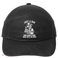 Just A Dad Who Always Came Back With The Milk 7-Panel Snapback Hat
