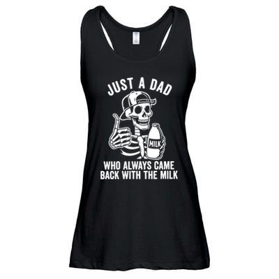 Just A Dad Who Always Came Back With The Milk Ladies Essential Flowy Tank
