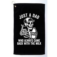 Just A Dad Who Always Came Back With The Milk Golf Towel