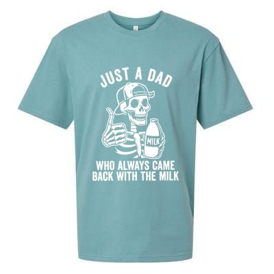 Just A Dad Who Always Came Back With The Milk Sueded Cloud Jersey T-Shirt