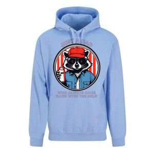 Just A Dad Always Came Back With The Milk Unisex Surf Hoodie