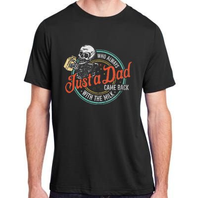 Just A Dad Who Always Came Back With The Milk Fathers Day Adult ChromaSoft Performance T-Shirt