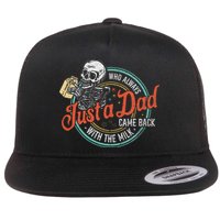 Just A Dad Who Always Came Back With The Milk Fathers Day Flat Bill Trucker Hat