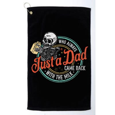 Just A Dad Who Always Came Back With The Milk Fathers Day Golf Towel