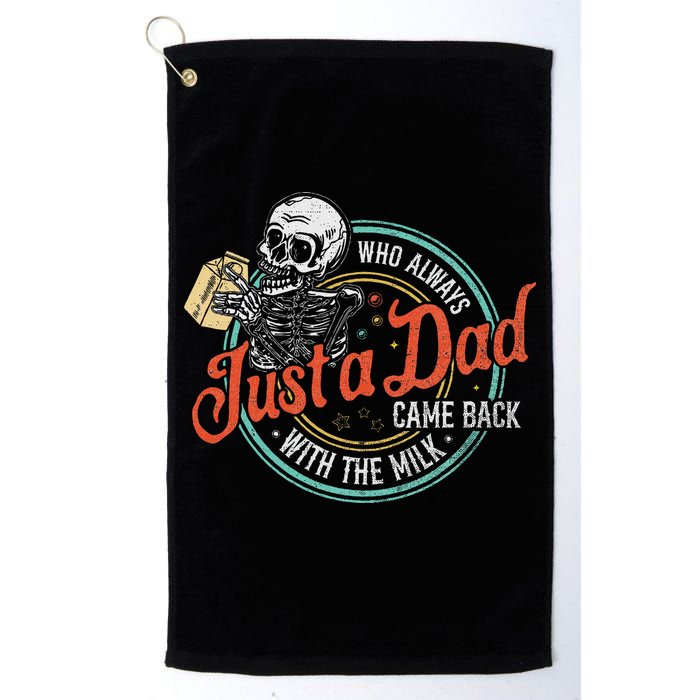 Just A Dad Who Always Came Back With The Milk Fathers Day Golf Towel