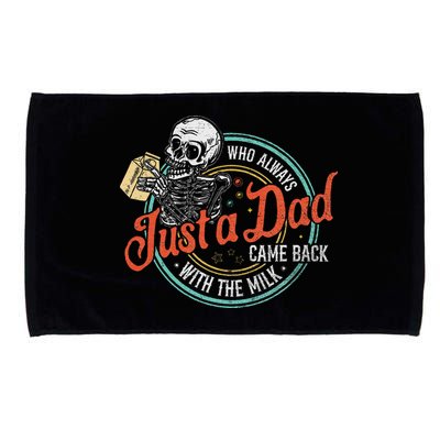 Just A Dad Who Always Came Back With The Milk Fathers Day Microfiber Hand Towel
