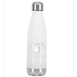 Just A Dad Who Always Came Back With The Milk Fathers Day Stainless Steel Insulated Water Bottle