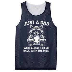 Just A Dad Who Always Came Back With The Milk FatherS Day Mesh Reversible Basketball Jersey Tank