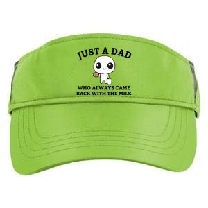 Just A Dad Who Always Came Back With The Milk Fathers Day Adult Drive Performance Visor