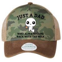 Just A Dad Who Always Came Back With The Milk Fathers Day Legacy Tie Dye Trucker Hat