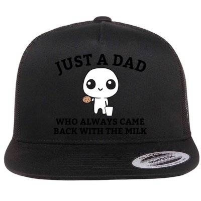 Just A Dad Who Always Came Back With The Milk Fathers Day Flatbill Hat