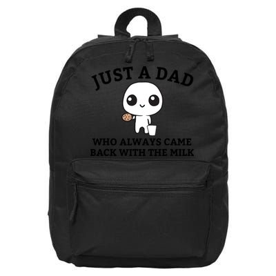 Just A Dad Who Always Came Back With The Milk Fathers Day 16 in Basic Backpack
