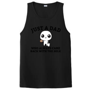 Just A Dad Who Always Came Back With The Milk Fathers Day PosiCharge Competitor Tank