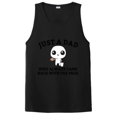 Just A Dad Who Always Came Back With The Milk Fathers Day PosiCharge Competitor Tank