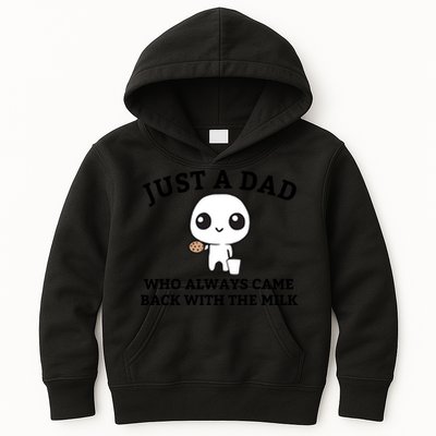 Just A Dad Who Always Came Back With The Milk Fathers Day Kids Hoodie