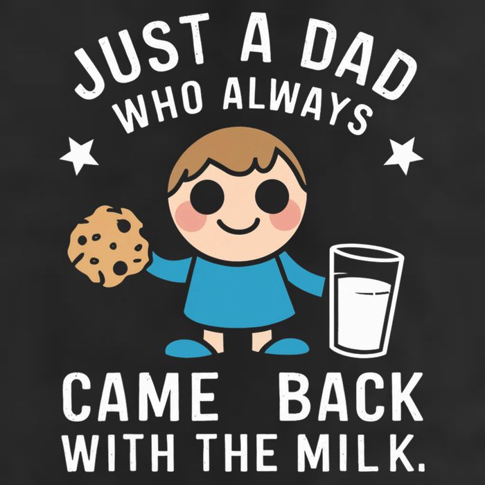 Just A Dad Who Always Came Back With The Milk Garment-Dyed Fleece Hoodie