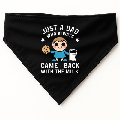Just A Dad Who Always Came Back With The Milk USA-Made Doggie Bandana